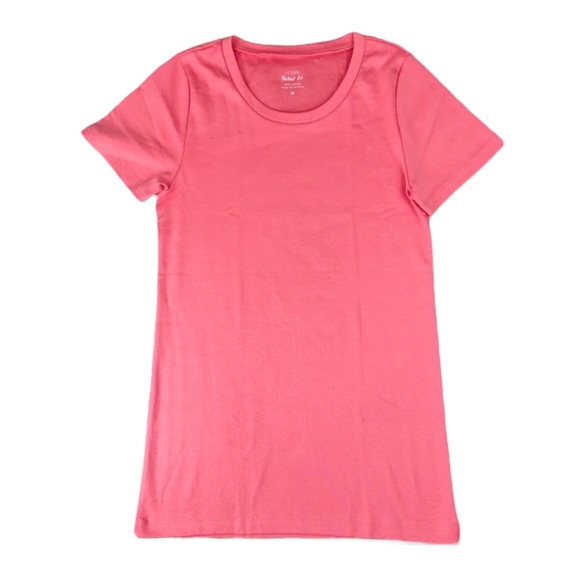 J. Crew Coral Rose Short Sleeve Crew Neck Tee-Shirt - Picture 4 of 8